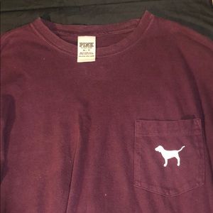 Pink Maroon long sleeve shirt